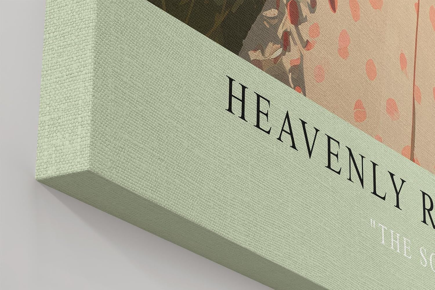 Paul Sinus Wandbild in 40x60cm Heavenly Rest – Liegendes Porträt einer jungen Frau im Blumenfeld, mit geschlossenen Augen, moderne Bilder in sanften Pastelltönen, friedlich und träumerisch