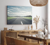 Paul Sinus Wandbild 120x80cm Straße Berge Landschaft Horizont Himmel Kunstvoll