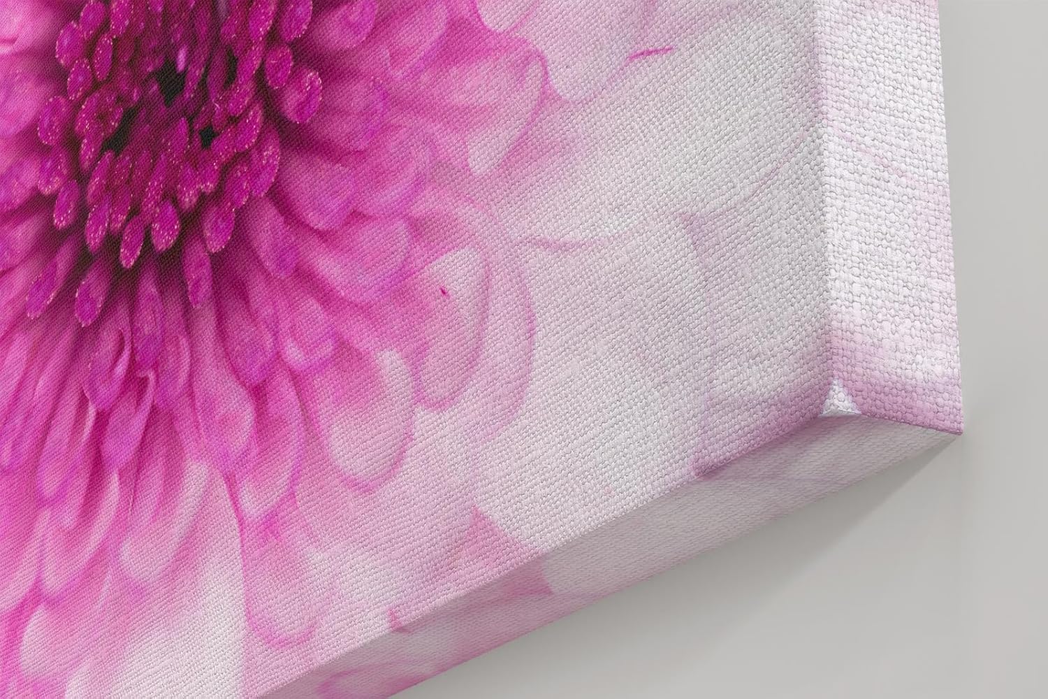 Sinus Art Wandbild 120x80cm Perfekte Nahaufnahme einer rosa Chrysantheme mit harmonischer Symmetrie und Tiefe
