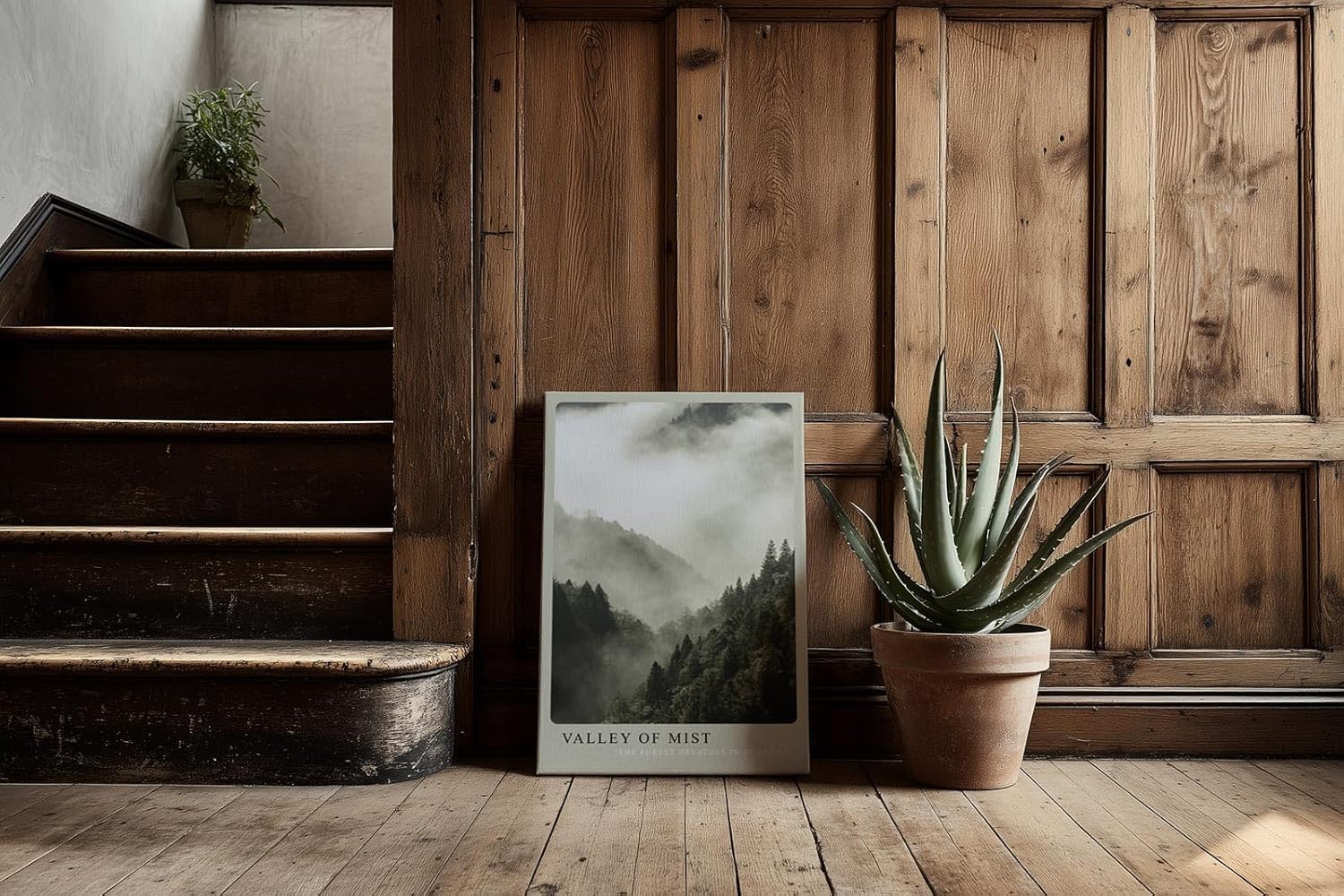 Paul Sinus Kunstdruck 40x60cm Wald Nebel Berge Stille Natur Fotografie Valley of Mist