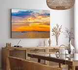 Paul Sinus Wandbild 120x80cm Thailand Meer roter Himmel Sonnenuntergang Schiffe