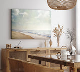 Paul Sinus Wandbild 120x80cm Strand Meer Wellen Horizont Himmel Sandstrand
