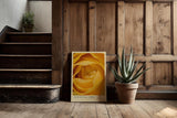 Paul Sinus Kunstdruck 40x60cm Sun Petal Core Gelbe Rose Blüte Makro Nahaufnahme Wärme Natur