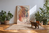 Paul Sinus Kunstdruck 40x60cm Kinetic Trace Bewegung Linien Orange Energie Fragment Licht