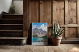 Paul Sinus Kunstdruck 40x60cm Moraine Lake – türkisblauer Gletschersee vor Felsmassiv in Kanada