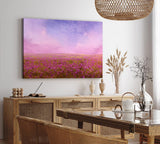 Paul Sinus Wandbild 120x80cm Blumenfeld Wildblumen Feld Blumen Lavendel