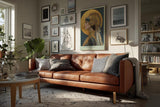 Paul Sinus Wandbild in 40x60cm Golden Empress majestätisches Porträt einer Frau in goldverzierter Kopfbedeckung vor strahlender Sonne