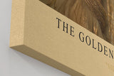 Paul Sinus Wandbild in 40x60cm The Golden Halo – Elegantes Porträt einer jungen Frau mit goldenem Heiligenschein in sanften, warmen Farbtönen für stilvolle Raumgestaltung