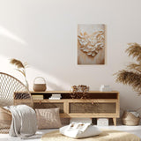 Paul Sinus 60x90cm Wandbild Herz aus Blütenblättern – Emotionale Wanddekoration mit natürlicher Blume