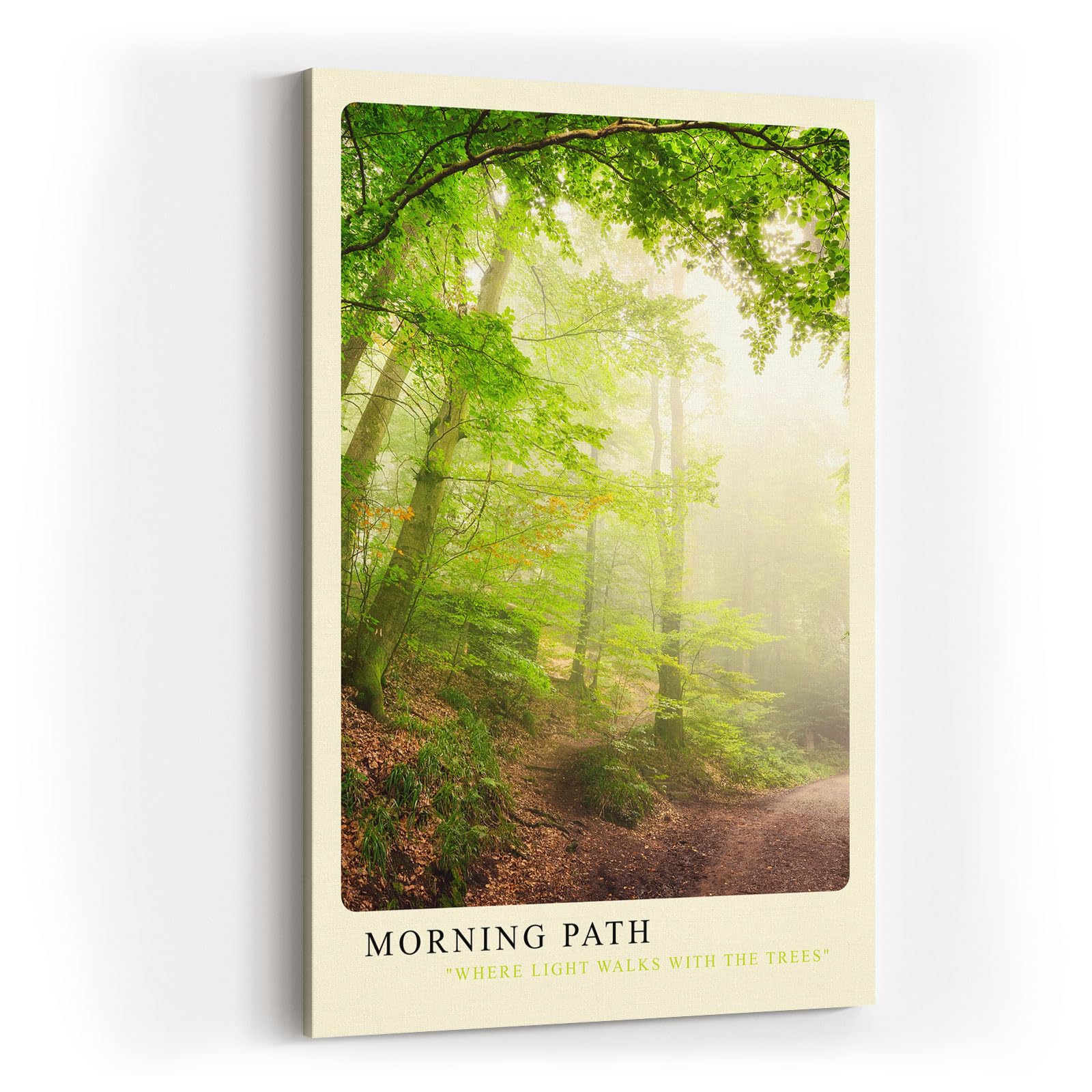 Paul Sinus Kunstdruck 40x60cm Wald Morgenstimmung Natur Pfad Licht grün Spaziergang Morning Path