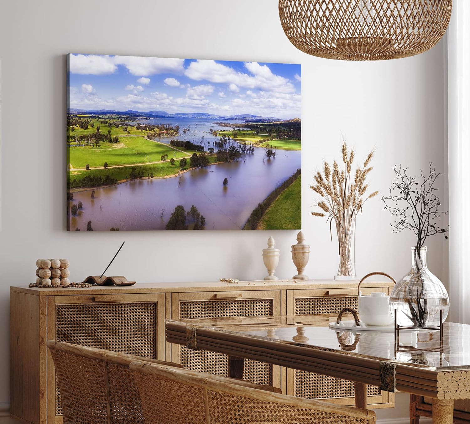 Paul Sinus Wandbild 120x80cm Murray River Australien Landschaft Fluss Berge Natur