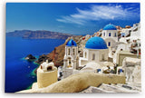 Paul Sinus Wandbild 120x80cm Santorini Mittelmeer Meer Blau weiße Häuser Griechenland