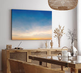 Paul Sinus Wandbild 120x80cm Sonnenuntergang blauer Himmel Wolken Minimal
