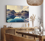 Paul Sinus Wandbild 120x80cm Berge Bergsee See Natur Landschaftsbild Gebirge