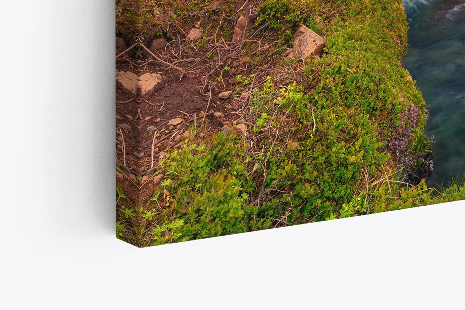 Paul Sinus Wandbild 120x80cm Island Kirkjufellsfoss Landschaft Berge Grün Wasserfall