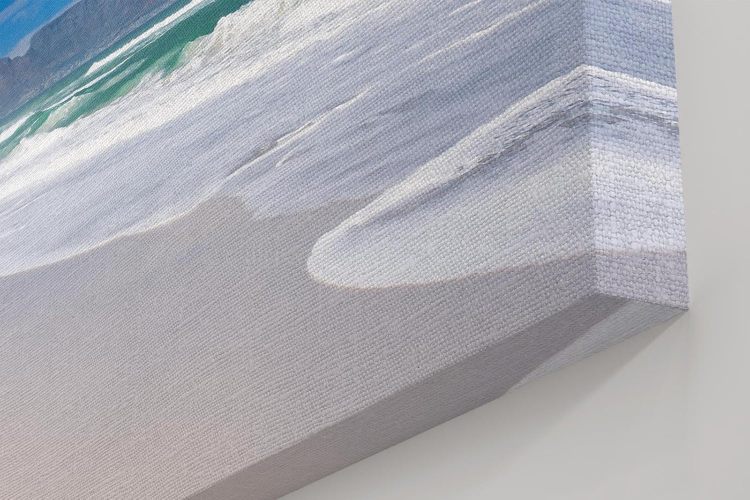 Sinus Art Wandbild 120x80cm Der berühmte Tafelberg im Hintergrund und Wellen im Vordergrund erzeugen visuelle Tiefe