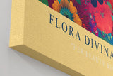 Paul Sinus Wandbild in 40x60cm Flora Divina Mystisches Frauenporträt in leuchtenden Farben mit üppigen Blütenelementen für luxuriöse Raumgestaltung