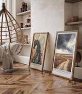 Paul Sinus Leinwandbild 40x60cm The Wandering Path – Malerischer Weg durch weite Landschaft unter dramatischem Himmel
