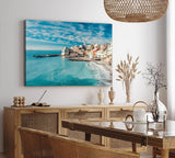 Paul Sinus Wandbild 120x80cm Bogliasco Italien Küstenort Meer Strand Sommer