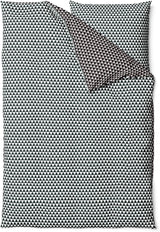 Sinus Art Mikrofaser Bettwäsche 135x200 cm + 80x80 cm – Wendedesign in Schwarz & Grau mit grafischem Dreieckmuster, pflegeleicht & atmungsaktiv