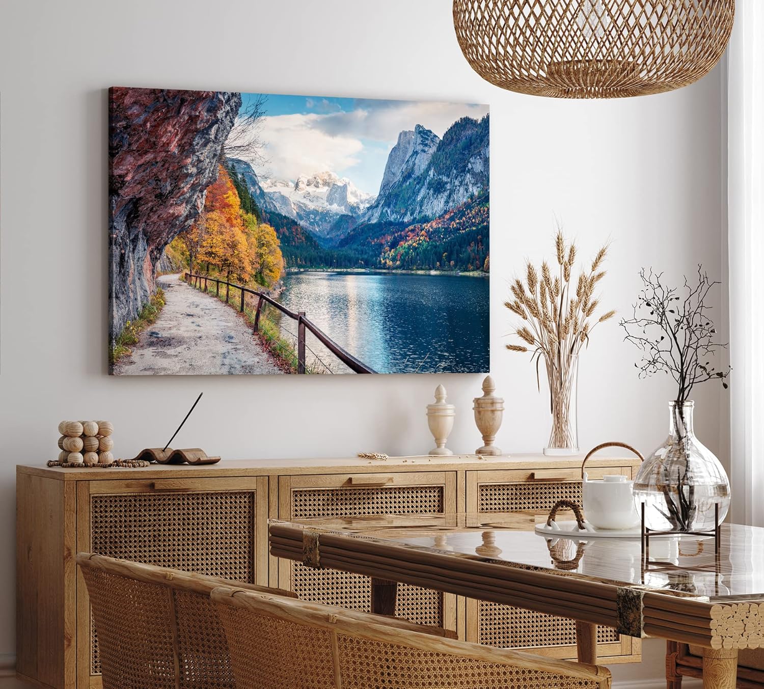 Paul Sinus Wandbild 120x80cm Pragser Wildsee Alpen Italien Bergsee See Berge