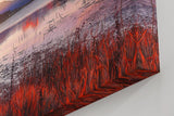 Sinus Art Wandbild 120x80cm See mit reflektierendem Himmel vor verschneiten Bergen – kontrastreich und lebendig