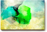 Sinus Art Wandbild 120x80cm Leuchtendes Grün und Türkis schaffen ein Gefühl von Naturverbundenheit und Frische