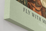 Paul Sinus Wandbild in 40x60cm Fly With Me – nostalgisches Pilotenporträt in Vintage-Illustrationsstil für stilvolle Raumgestaltung