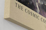 Paul Sinus Wandbild in 40x60cm The Cosmic Code – Faszinierende Weltraumkomposition mit goldenem geometrischem Dreieck und mystischen Nebelstrukturen