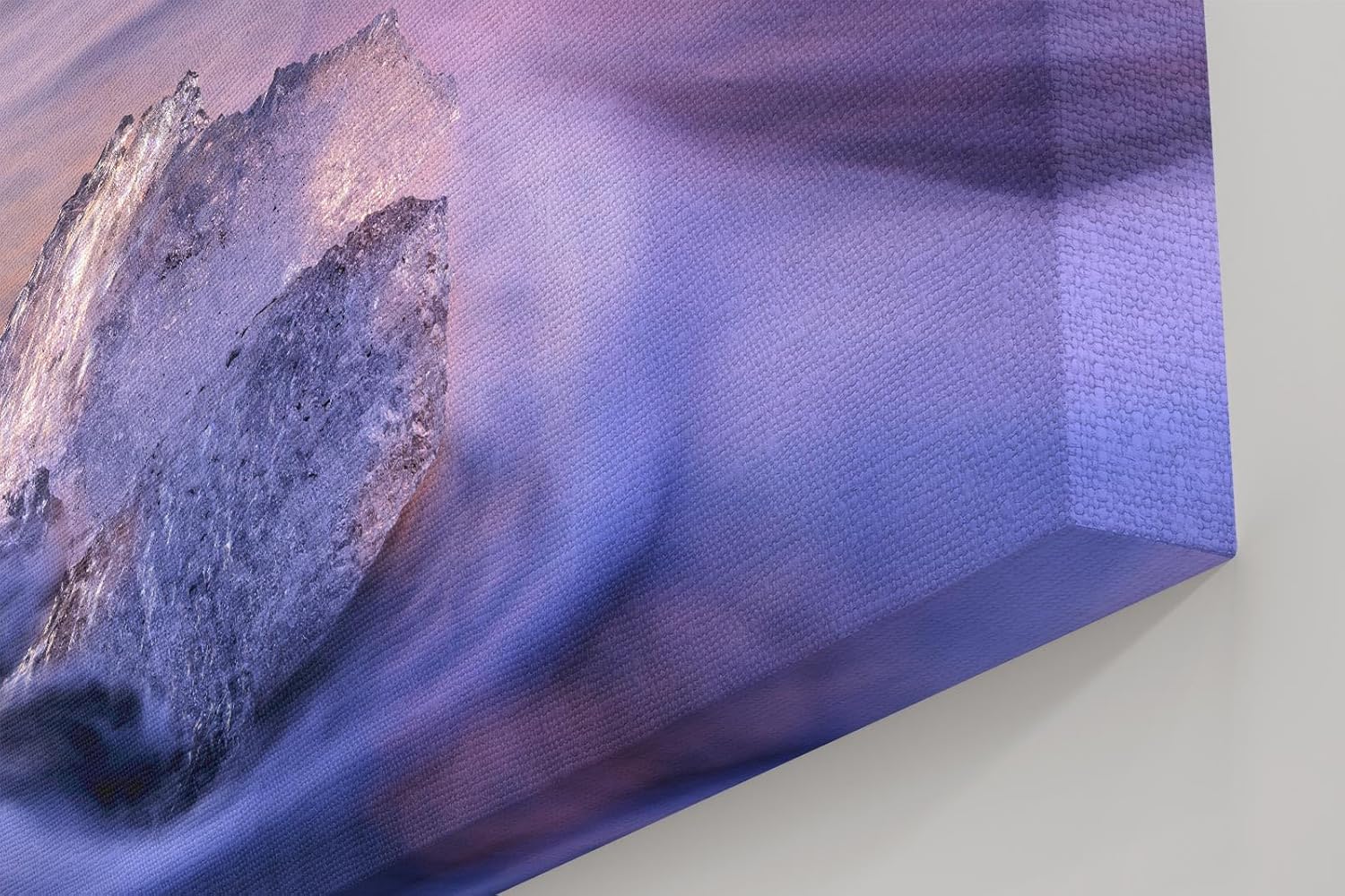 Sinus Art Wandbild 120x80cm Kristallklares Eis in kontrastreicher Flut – kraftvolle Komposition mit künstlerischem Charakter