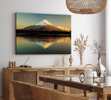 Paul Sinus Wandbild 120x80cm Fuji Berggipfel Japan Vulkan See Berg Schneegipfel