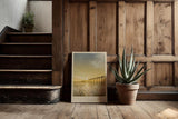 Paul Sinus Kunstdruck 40x60cm Golden Pier Steg im goldenen Licht The Frame of a Fading Day