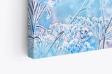 Paul Sinus Wandbild 120x80cm Winter Schnee Schneeflocken Weiß Blau Hellblau