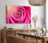 Paul Sinus Wandbild 120x80cm Rose Rosenblüte Rot Blume Blüte Kunstvoll Nahaufnahme