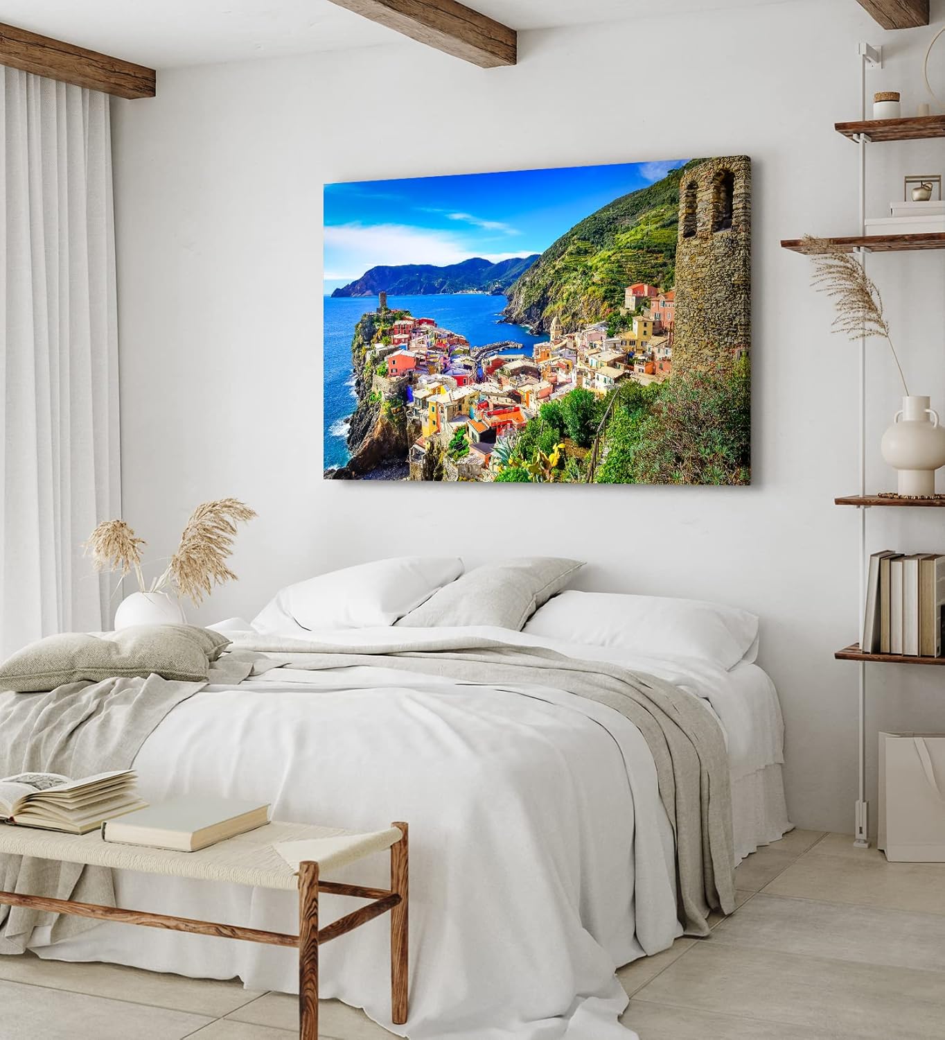 Paul Sinus Wandbild 120x80cm Vernazza Italien Küstendorf Meer Mittelmeer Sommer