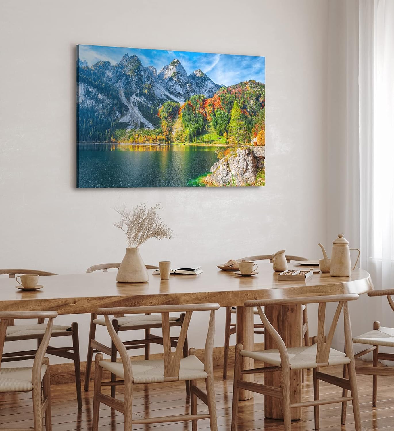 Paul Sinus Wandbild 120x80cm Österreich Dachsteingebirge Spiegelsee Alpen Alpensee