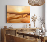 Paul Sinus Wandbild 120x80cm Wüste Sand Sanddünen Sonne Horizont Wüstenlandschaft