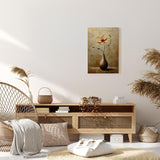 Paul Sinus 60x90cm Wandbild Goldene Harmonie – Elegante Einzelblume in Braun und Beige als stilvolle Wanddeko mit Fokuskeyword