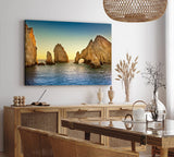 Paul Sinus Wandbild 120x80cm Cabo San Lucas Meer Felsen Sonnenuntergang Vögel