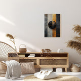 Paul Sinus 60x90cm Wandbild Goldkraft Vision – Powerdesign mit Fokuskunstwerk aus Geometrie und urbaner Eleganz
