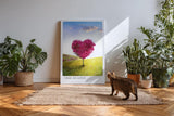Paul Sinus Kunstdruck 40x60cm Tree of Love – Herzbaum im sonnendurchfluteten Frühlingsfeld