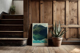Paul Sinus Kunstdruck 40x60cm Norwegian Fjord mit Bergreflexion im klaren Wasser
