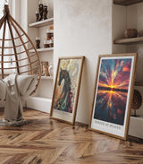 Paul Sinus Leinwandbild 60x90cm Mirror of Heaven strahlender Sonnenuntergang himmlische Reflexion spektakuläres Lichtspiel Naturwunder