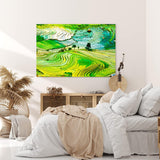 Paul Sinus Wandbild 120x80cm Reisfelder Reisanbau Grün Thailand Asien Landschaftsbild
