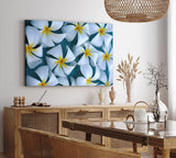 Paul Sinus Wandbild 120x80cm Blumen weiße Blüten Westindische Frangipani Kunstvoll