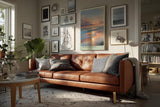Paul Sinus Wandbild in 40x60cm Morgenstimmung am Meer mit sanften Wellen und goldenen Lichtreflexen im Wasser
