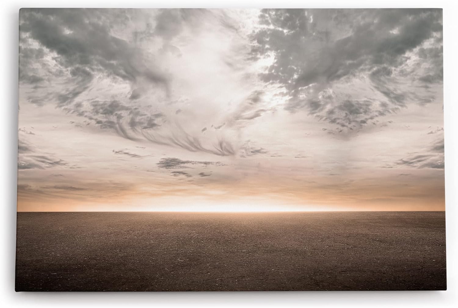 Paul Sinus Wandbild 120x80cm Horizont Himmel Erde Sonnenuntergang schwarze Wüste