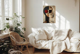Paul Sinus 60x90cm Wandbild Zeitloser Blick – Modernes Kopfporträt als abstrakte Kunst auf Leinwand Holzrahmen
