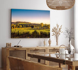 Paul Sinus Wandbild 120x80cm Frankreich Weinfelder Weinstöcke Landschaft Sonnenuntergang