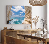 Paul Sinus Wandbild 120x80cm Rosch Hanikra Grotten Israel Meer Sonnenschein Horizont